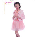 Top-Qualität Kinder Mädchen Mantel Kleid warme Kinder Kleidung Kleid Kittel Design Leder Pelzmantel Kinder Mädchen Kittel